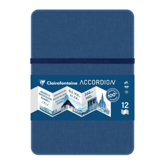 Accordion plain Sketchbook A6 - Clairefontaine - 300 g 12 sheets
