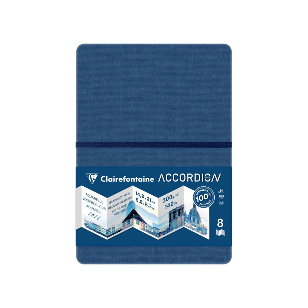 Szkicownik gładki Accordion A5 - Clairefontaine - 300 g 8 ark.