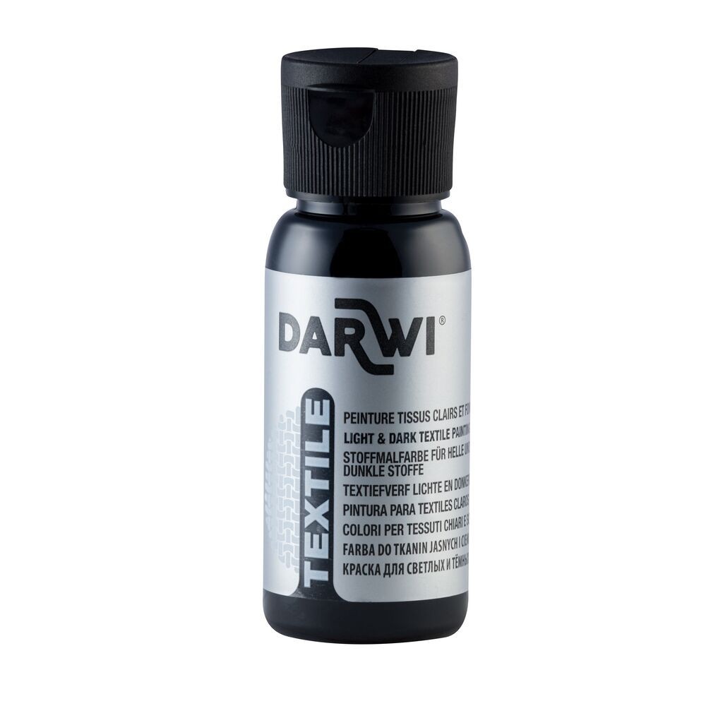 Fabric paint Textile - Darwi - Black 50 ml
