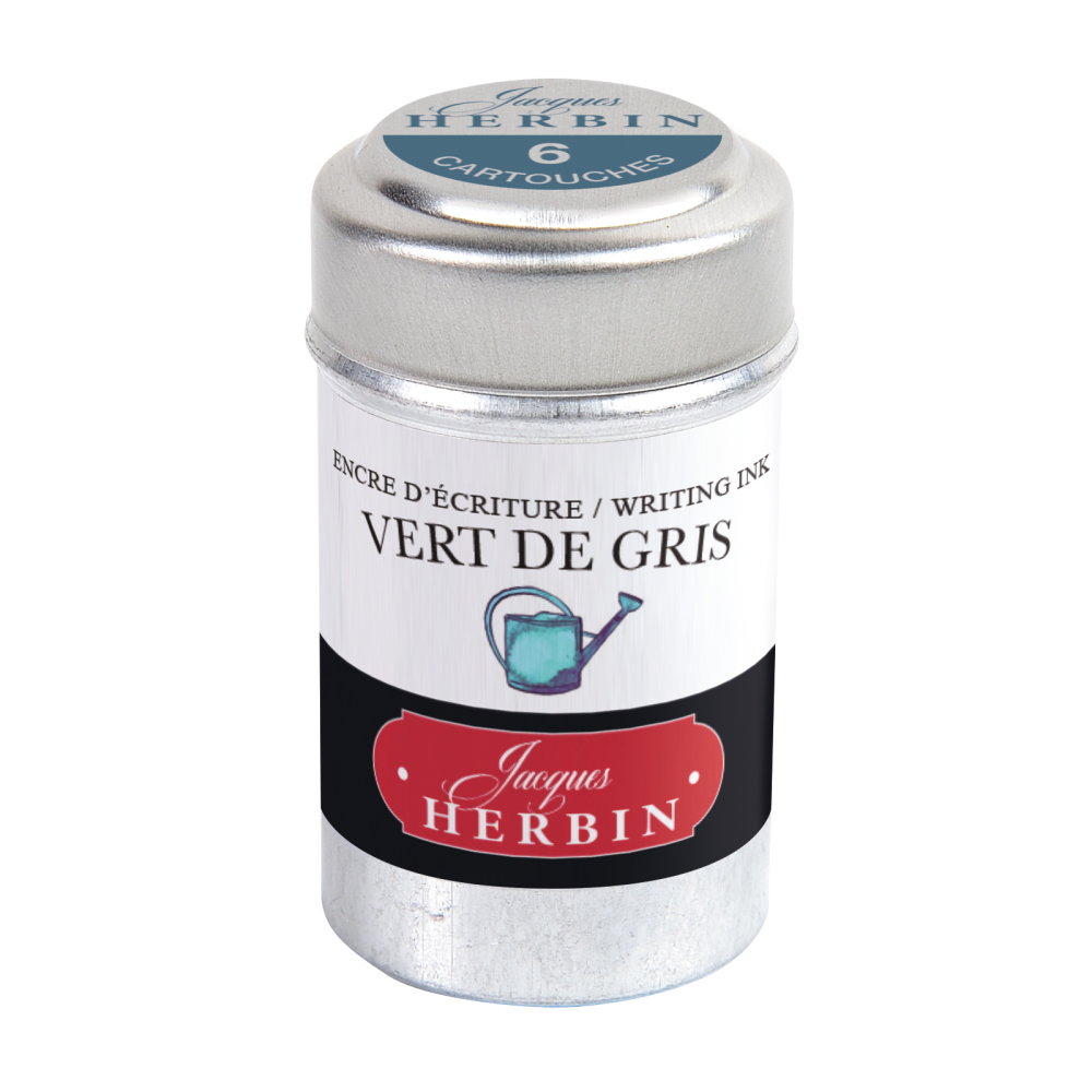 Naboje atramentowe - J.Herbin - Green of Grey 6 szt.