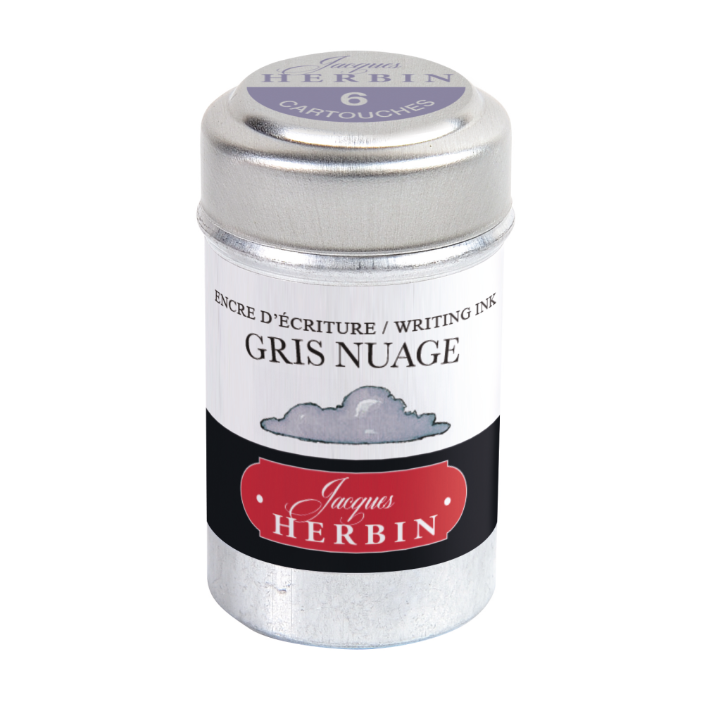 Ink cartridges - J.Herbin - Cloudy Grey 6 pcs
