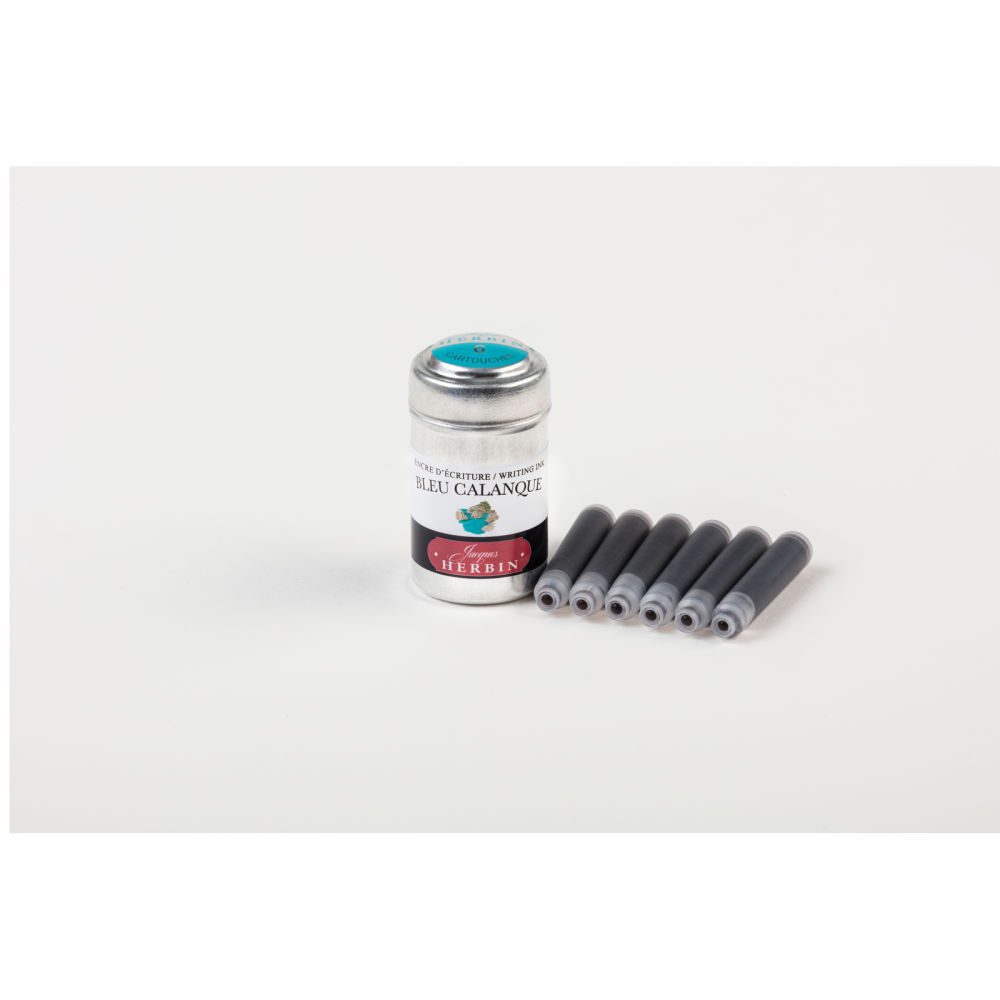 Ink cartridges - J.Herbin - Bleu Calanque 6 pcs