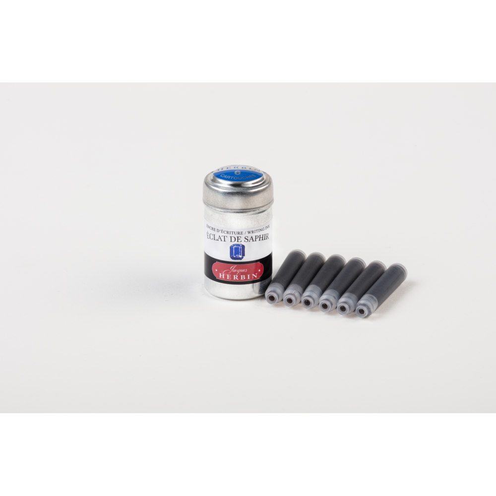Ink cartridges - J.Herbin - Sapphire Sparkle 6 pcs