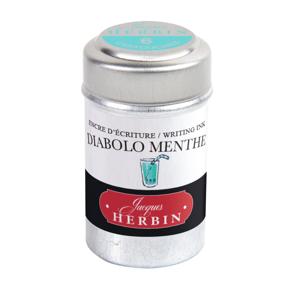 Ink cartridges - J.Herbin - Diabolo Mint 6 pcs