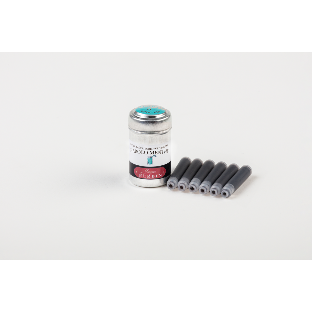 Naboje atramentowe - J.Herbin - Diabolo Mint 6 szt.