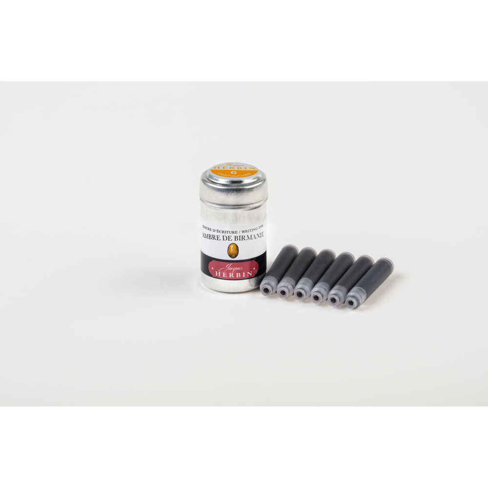 Ink cartridges - J.Herbin - Amber of Birmany 6 pcs