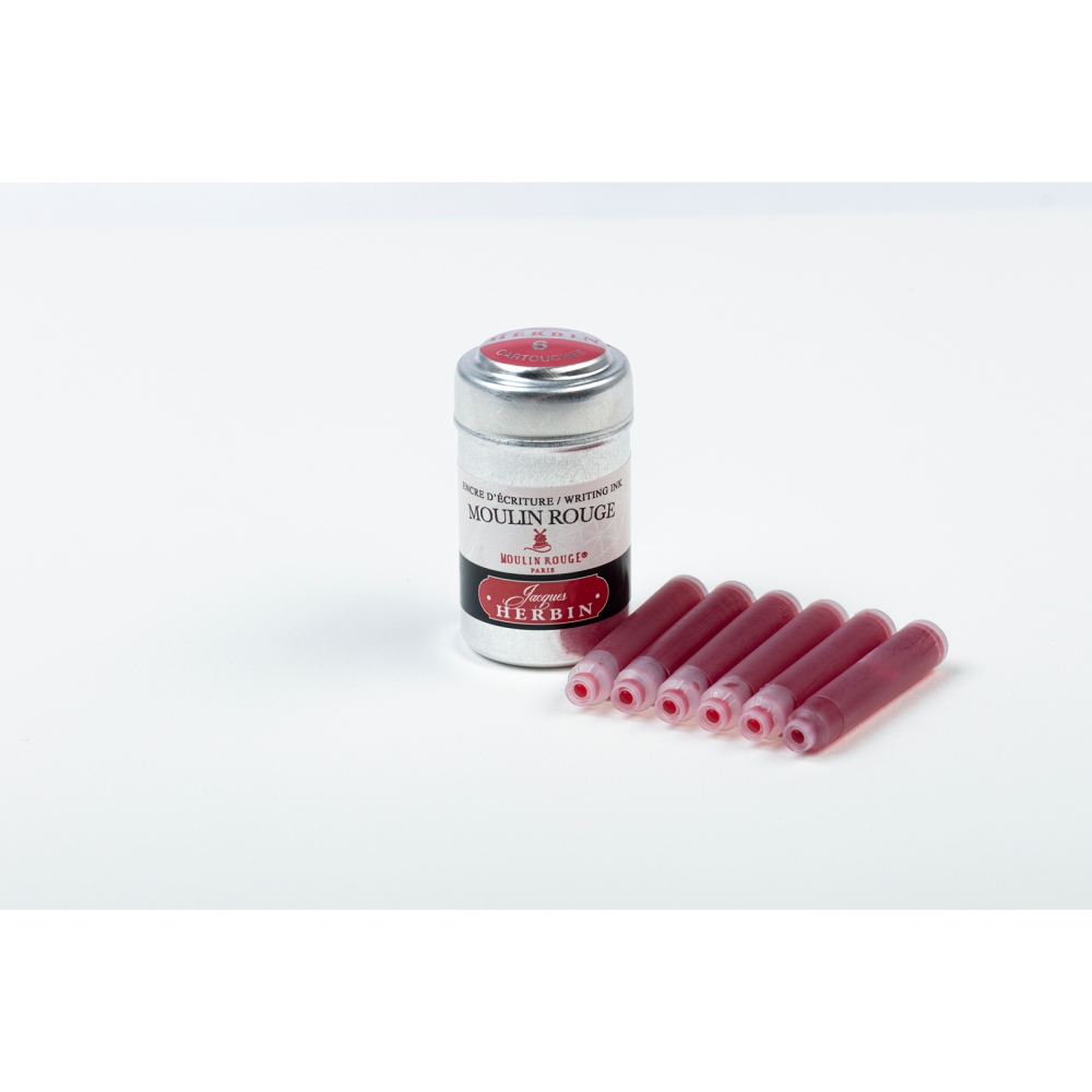 Naboje atramentowe - J.Herbin - Moulin Rouge 6 szt.