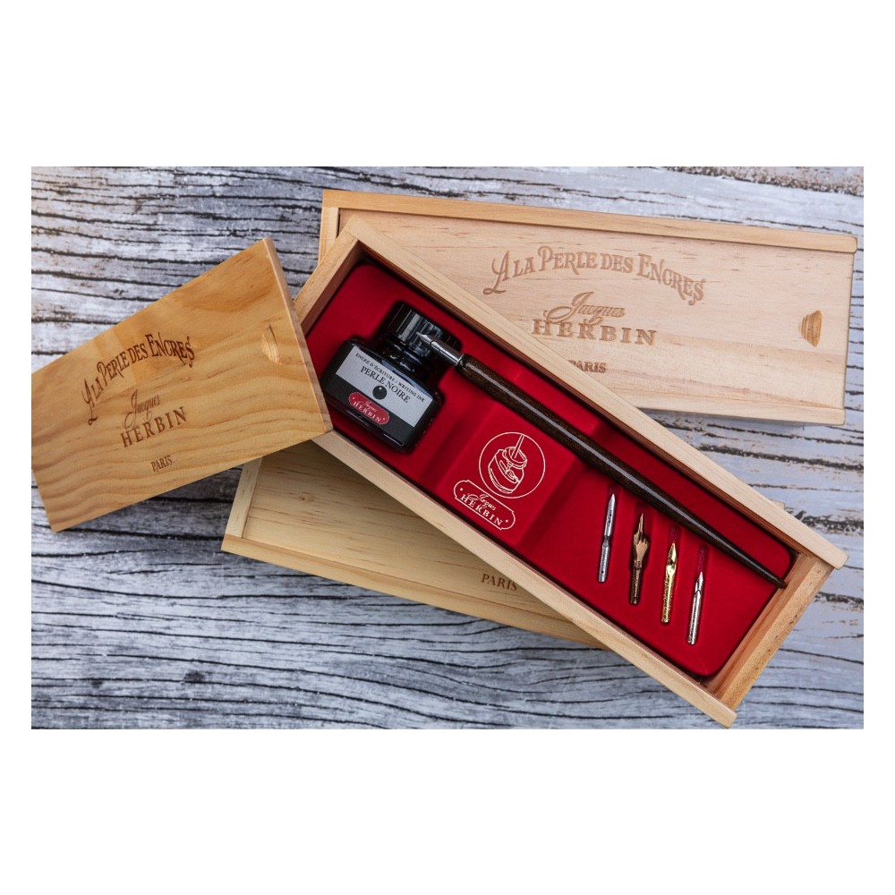La Perle Noire calligraphy set - J.Herbin - 7 pcs