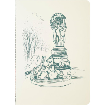 Ruled notebook Fontaine des Quatre A5 - J.Herbin - 120 g