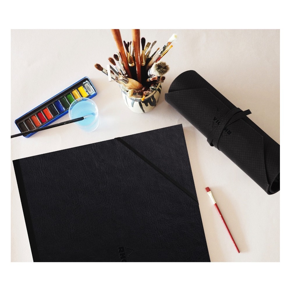 2in1 roll-up case 45 x 30 cm - Rhodia - Black