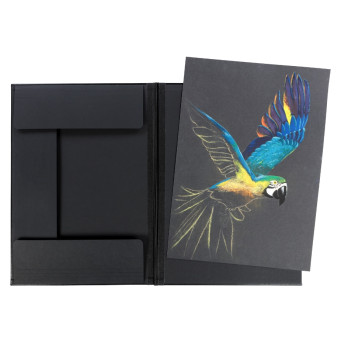 Leather drawing folder 32 x 45 cm - Rhodia - Black