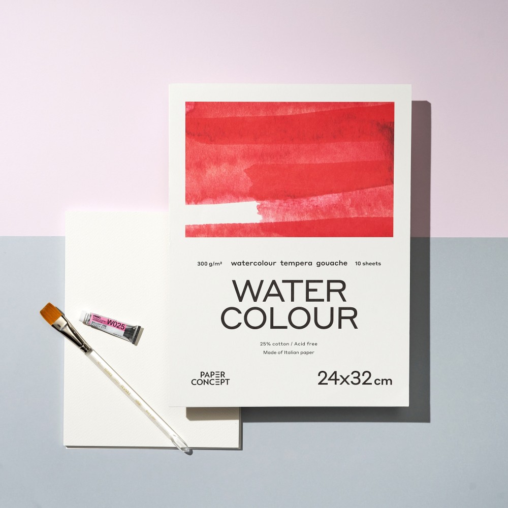 Watercolour paper pad - PaperConcept - cold press 9 x 10,5 cm 300 g 15 sheets