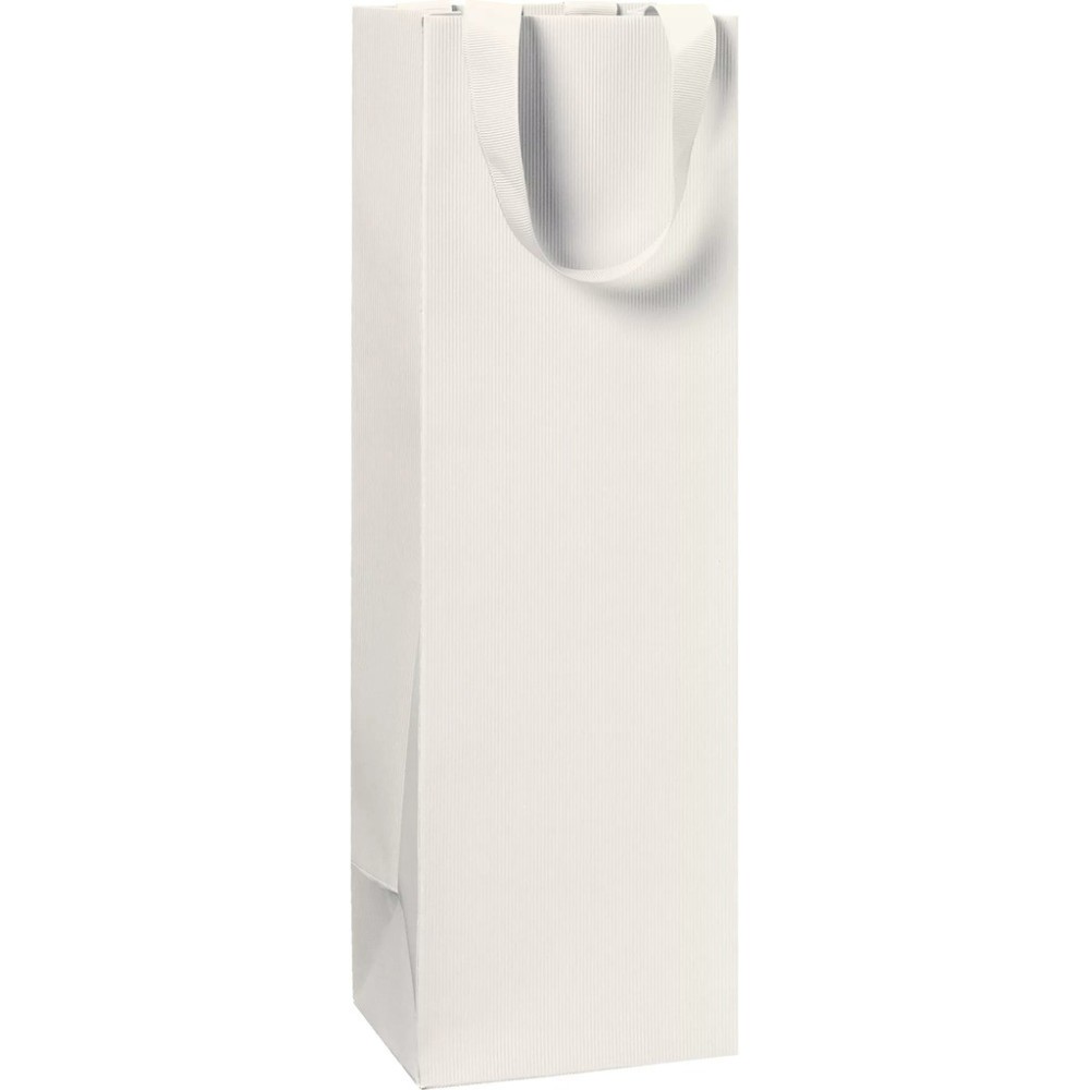 Paper wine gift bag One Colour - Stewo - Beige 11 x 10,5 x 36 cm