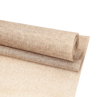 Decorative jute fabric table runner - light natural 48 cm x 4,5 m