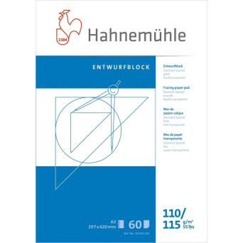 Kalka kreślarska w bloku - Hahnemühle - A3 110 g/m2 60 ark.