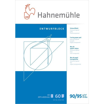 Tracing paper pad - Hahnemühle - A3 90 g/m2 60 sheets