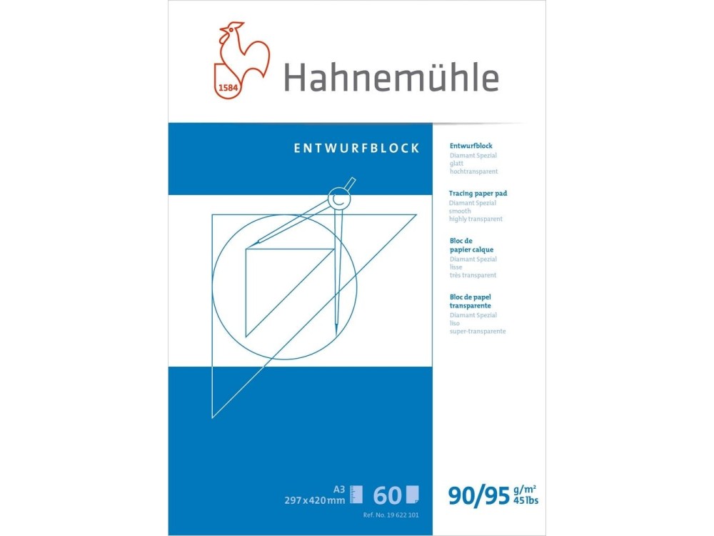 Tracing paper pad - Hahnemühle - A3 90 g/m2 60 sheets