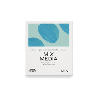 Blok uniwersalny Mix Media - PaperConcept - medium grain 9 x 10,5 cm 250 g 15 ark.