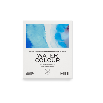 Blok do akwareli 100% Cotton - PaperConcept - 9 x 10,5 cm 300 g 15 ark.