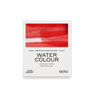 Blok do akwareli Watercolour - PaperConcept - cold press 9 x 10,5 cm 300 g 15 ark.