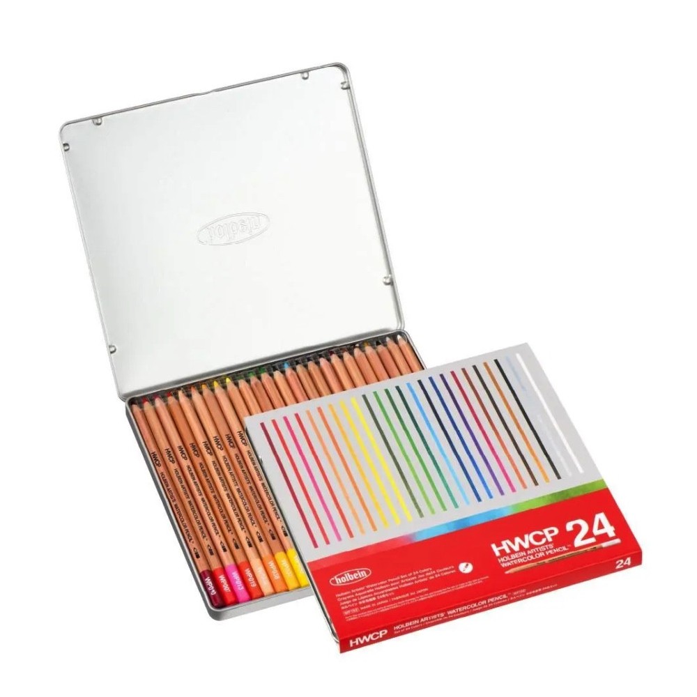 Set of Artists' Watercolor Pencils - Holbein - 24 pcs