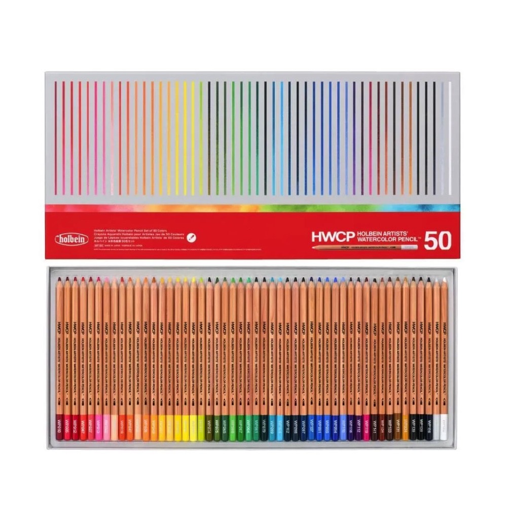 Set of Artists' Watercolor Pencils - Holbein - 50 pcs