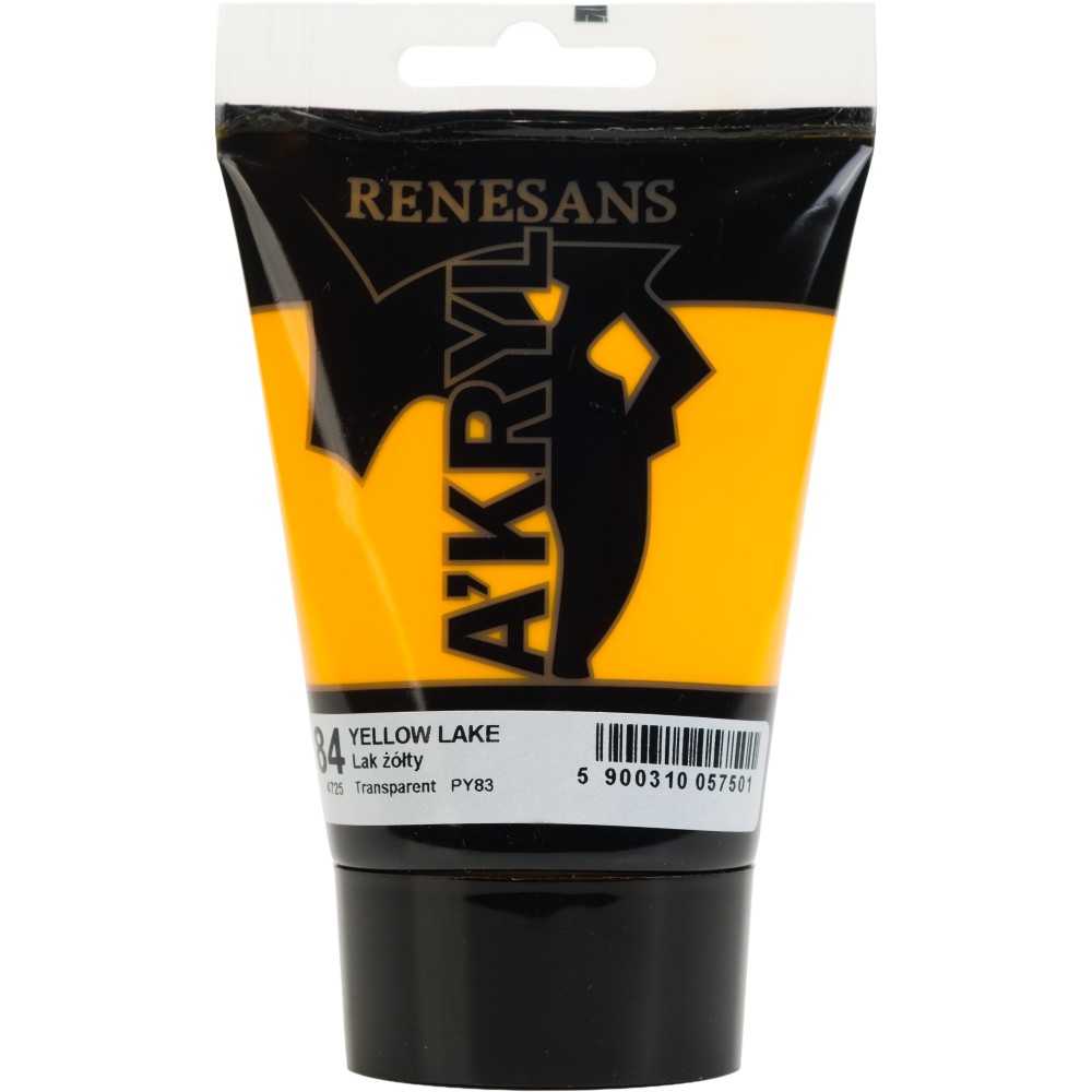 Farba akrylowa A'kryl - Renesans - 84 lak żółty 100 ml
