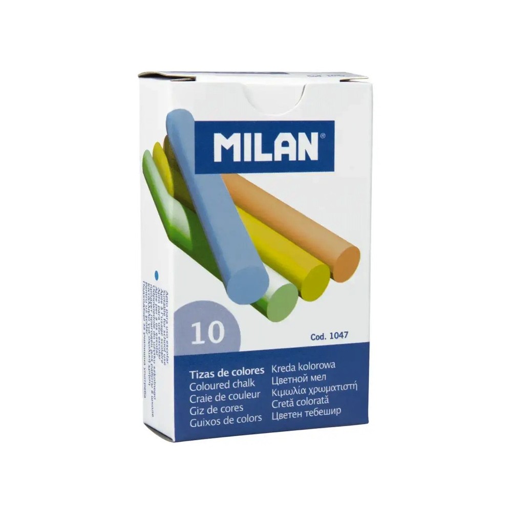 Blackboard school chalks - Milan - multicolor round 10 pcs.