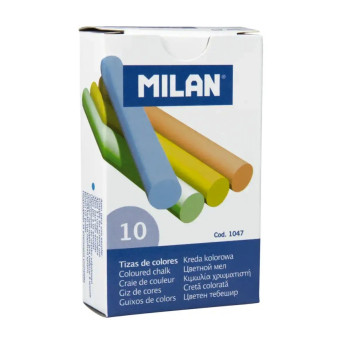 Blackboard school chalks - Milan - multicolor round 10 pcs.