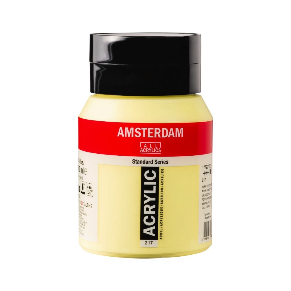 Acrylic paint - Amsterdam - 217 Lemon Yellow 500 ml