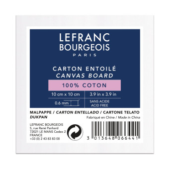 Painting board - Lefranc & Bourgeois - 10 x 10 cm