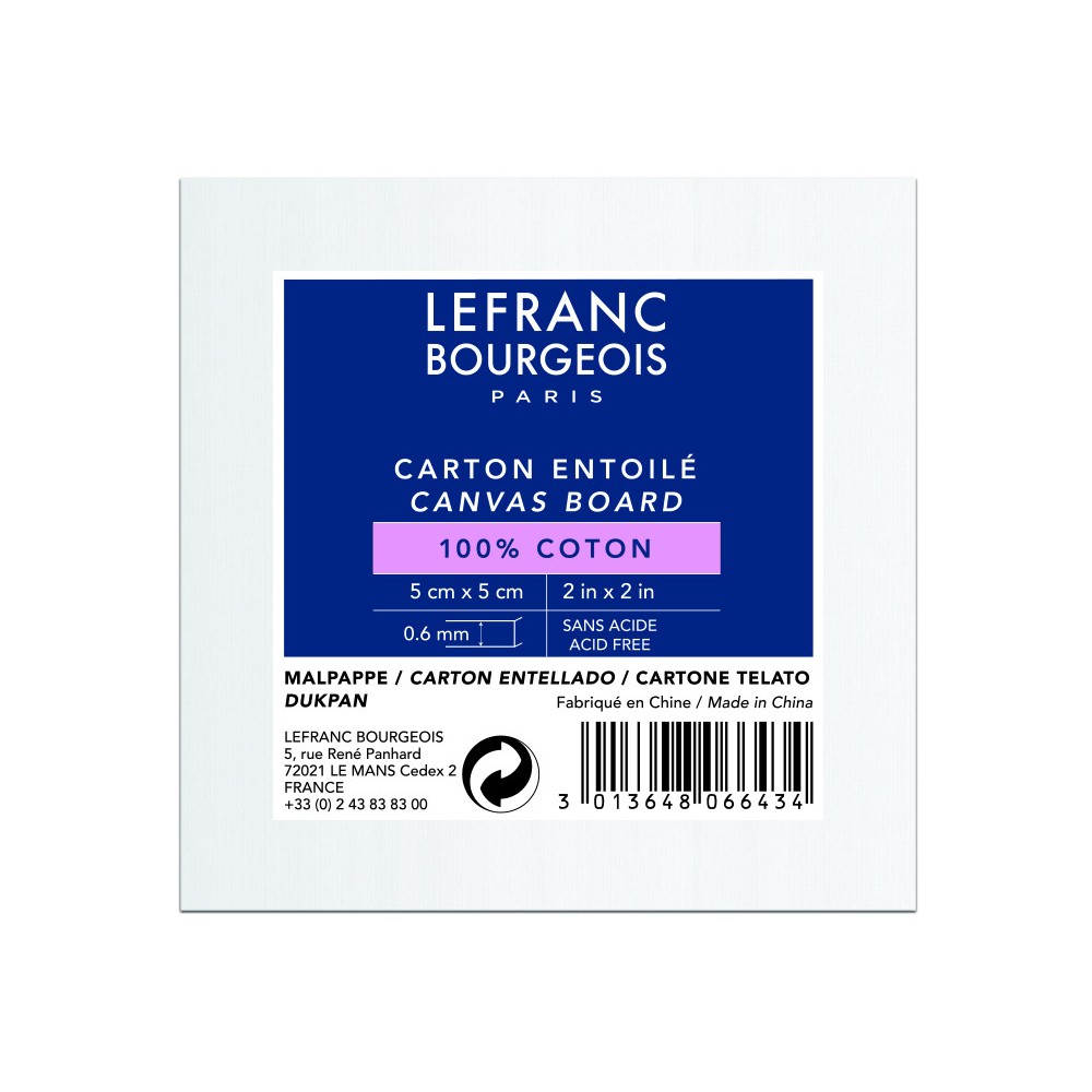 Tablica malarska - Lefranc & Bourgeois - 5 x 5 cm