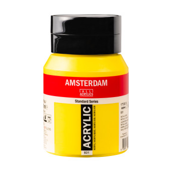 Acrylic paint - Amsterdam - 831 Metallic Yellow 500 ml