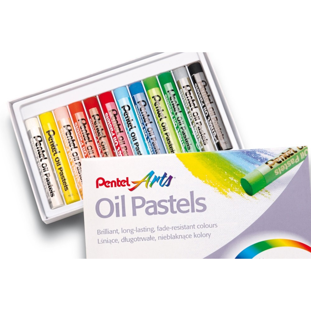 Pastele olejne - Pentel - 12 kolorów