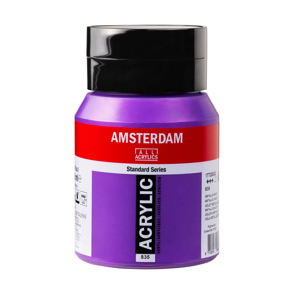 Acrylic paint - Amsterdam - 835 Metallic Violet 500 ml