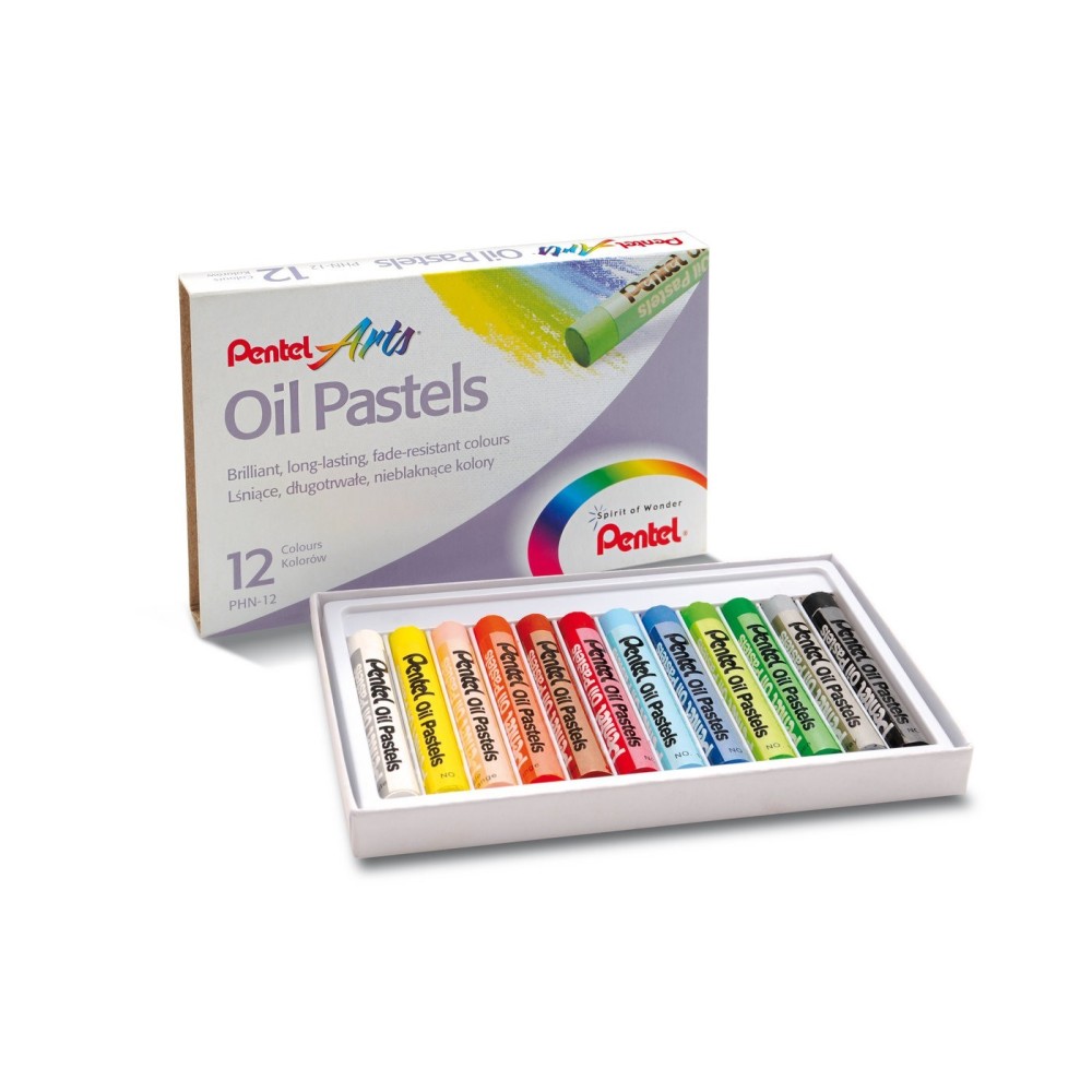 Pentel Oil Pastels - Set of 12 colours