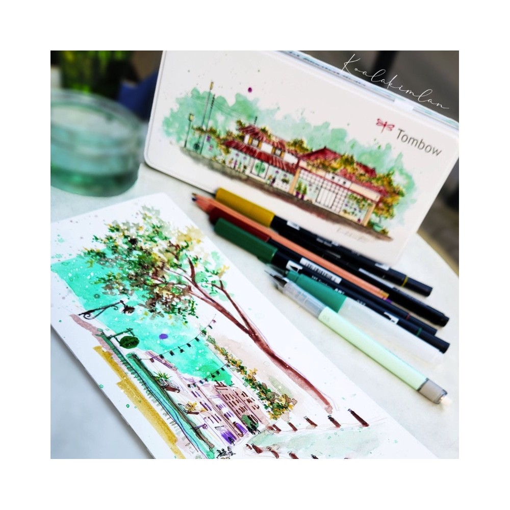 Zestaw artystyczny Urban Sketching Japan Edition - Tombow - 8 szt.