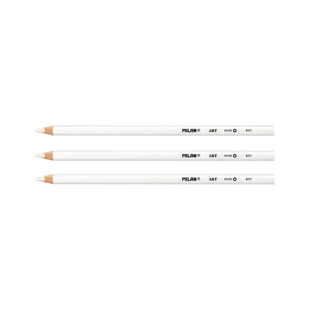 Set of Art charcoals in wood - Milan - white 3 pcs.