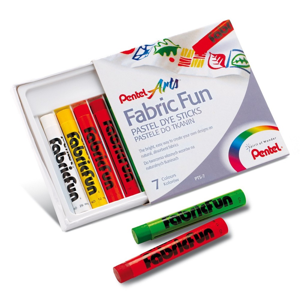 Pentel Fabric Fun Pastel Dye Sticks - Set 7 pcs