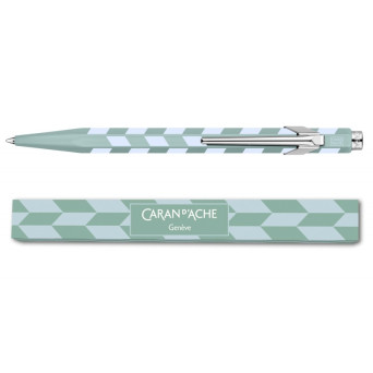 Długopis 849 Mosaic z etui - Caran d'Ache - Water Green