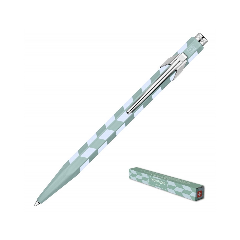 Długopis 849 Mosaic z etui - Caran d'Ache - Water Green