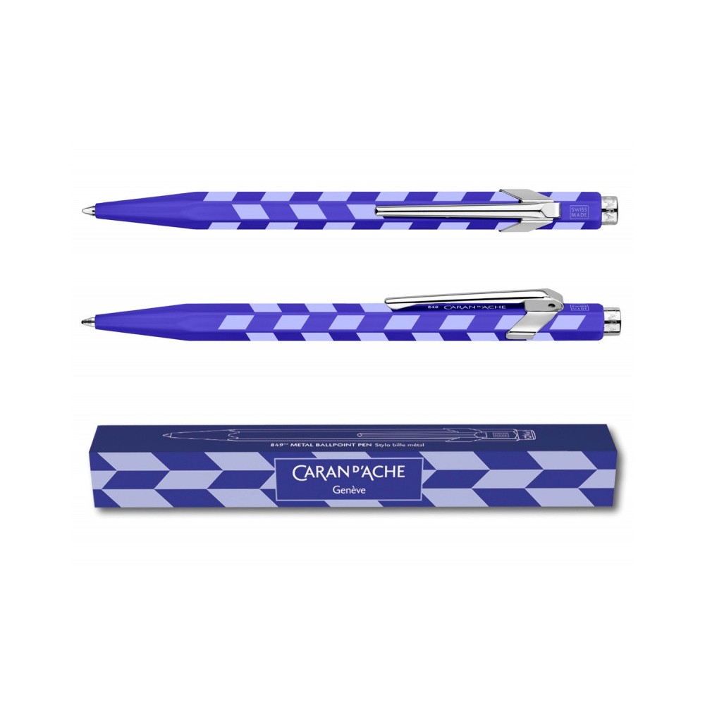 Długopis 849 Mosaic z etui - Caran d'Ache - Royal Blue