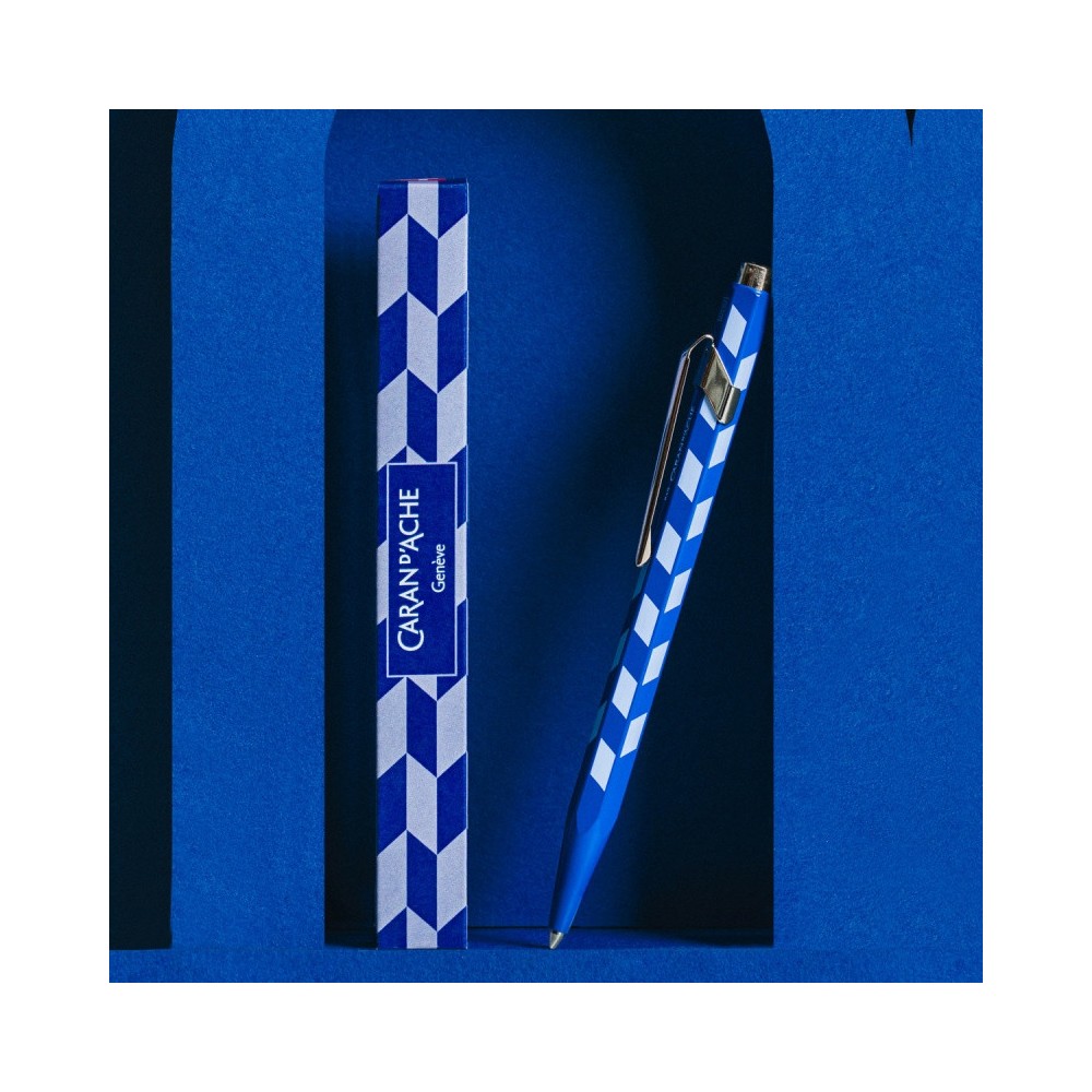 Długopis 849 Mosaic z etui - Caran d'Ache - Royal Blue