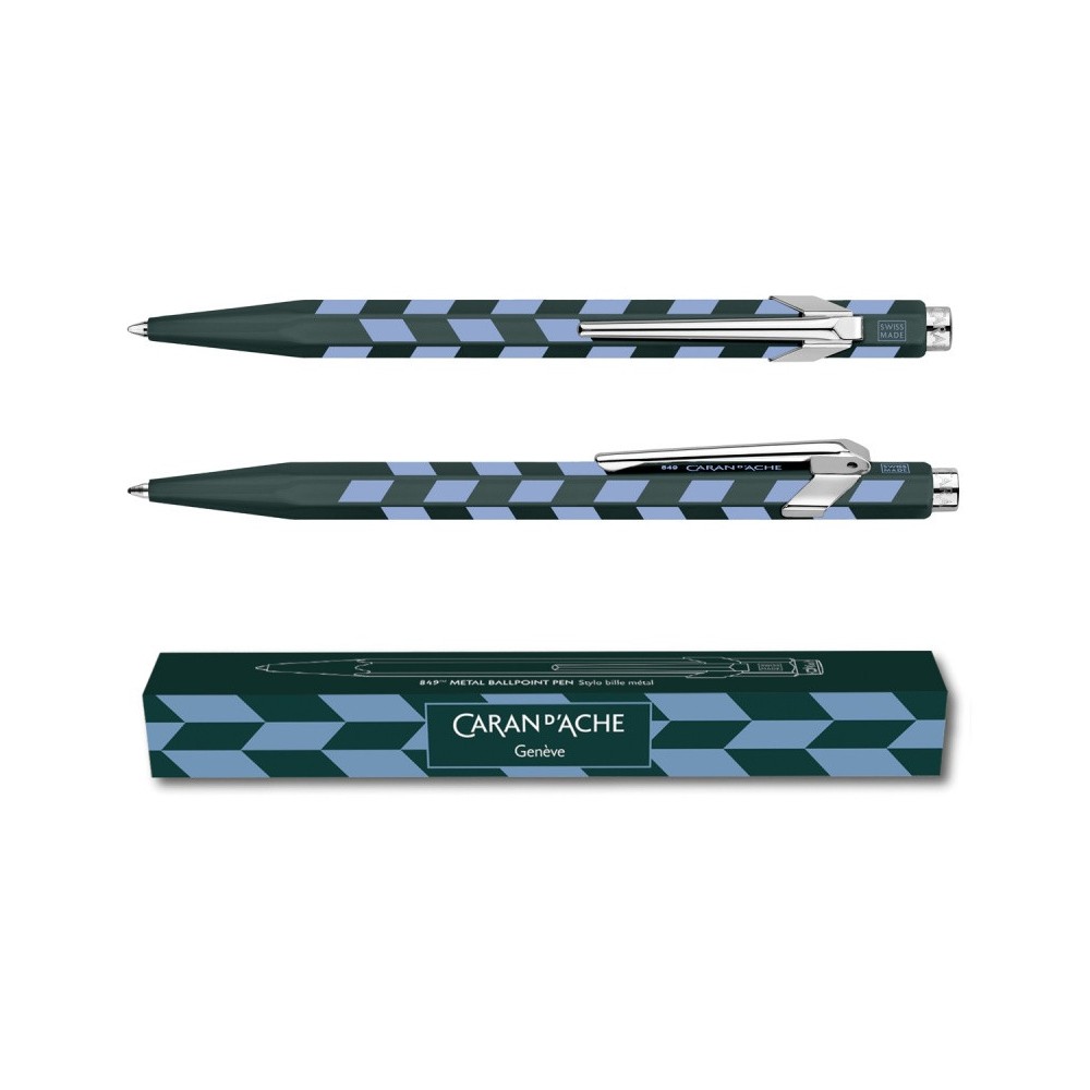 Długopis 849 Mosaic z etui - Caran d'Ache - Spruce Green