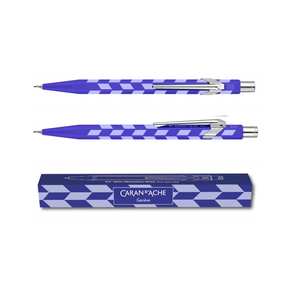 Mechanical pencil 844 Mosaic - Caran d'Ache - Royal Blue 0,5 mm