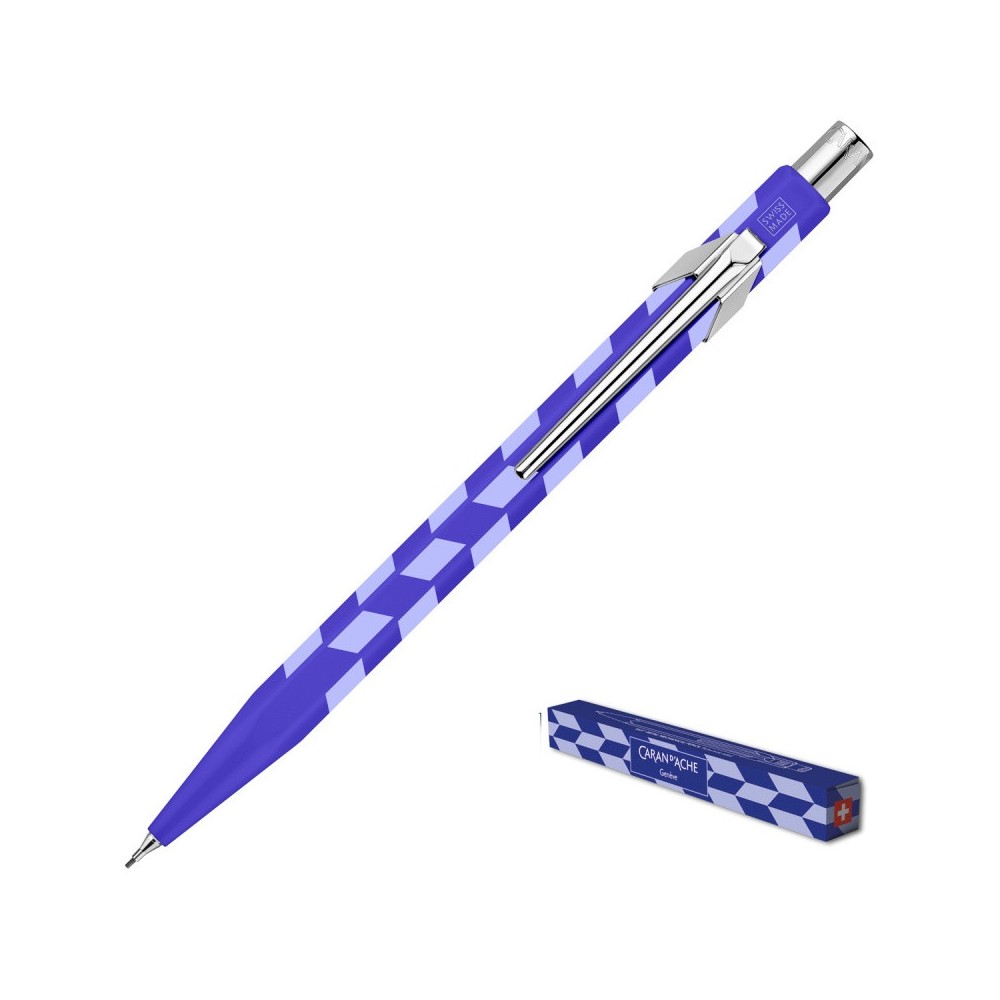 Mechanical pencil 844 Mosaic - Caran d'Ache - Royal Blue 0,5 mm