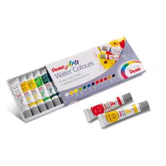 Farby akwarelowe w tubkach - Pentel - 12 x 5 ml