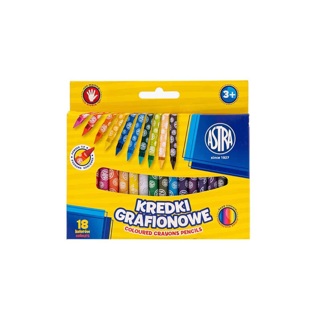 Set of graphite crayons - Astra - 18 pcs