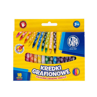 Zestaw kredek grafionowych - Astra - 18 szt.