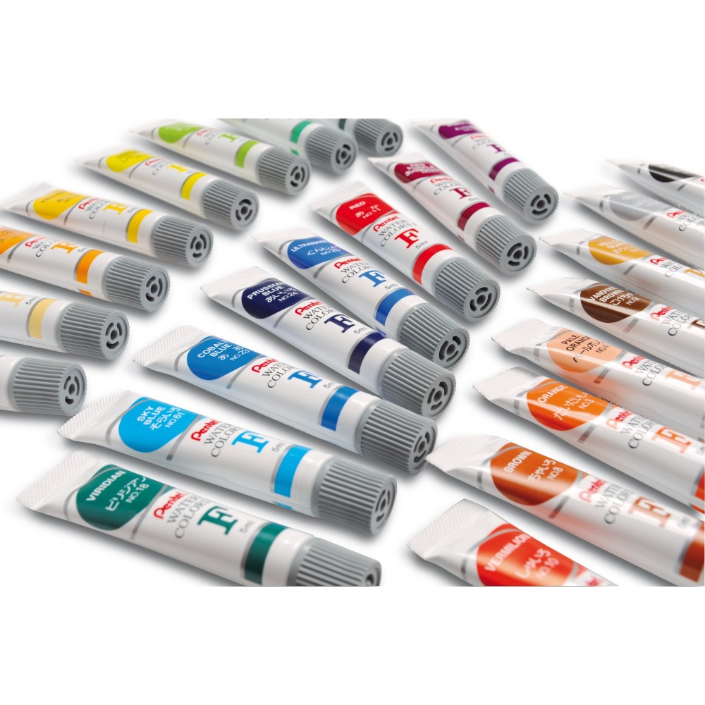 Farby akwarelowe w tubkach - Pentel - 24 x 5 ml